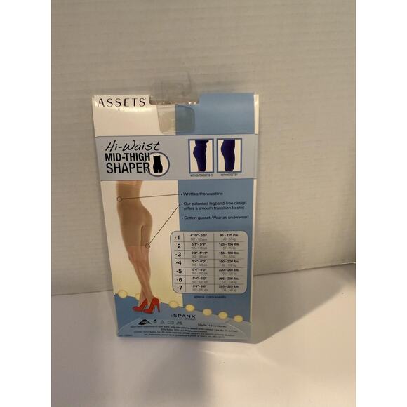 Assets by Sara Blakely Hi-Waist Mid-Thigh Shaper Womens 3 Spanx Control Shapewea - Picture 7 of 7